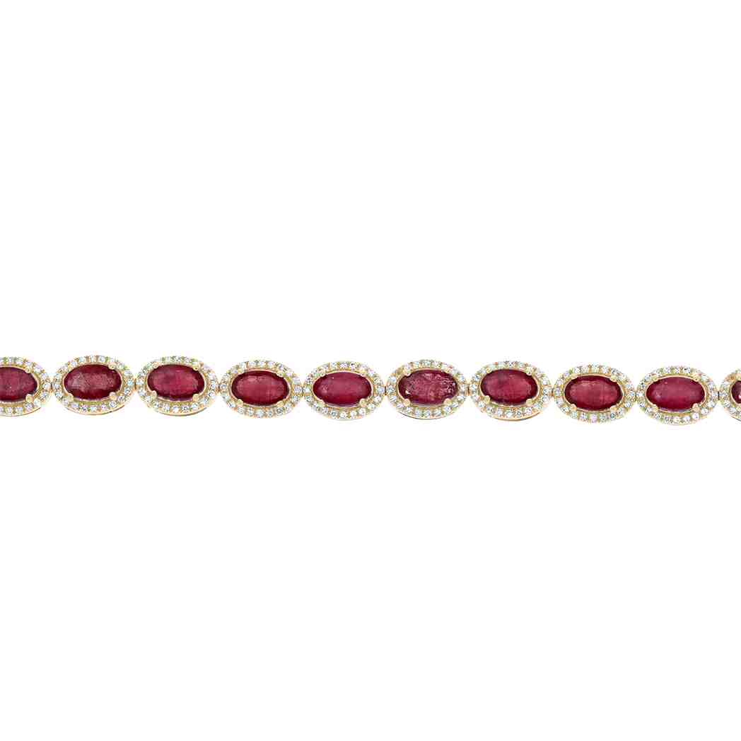 Oscar Friedman Ruby and Diamond Eternity Bracelet BR51159ARY5X3